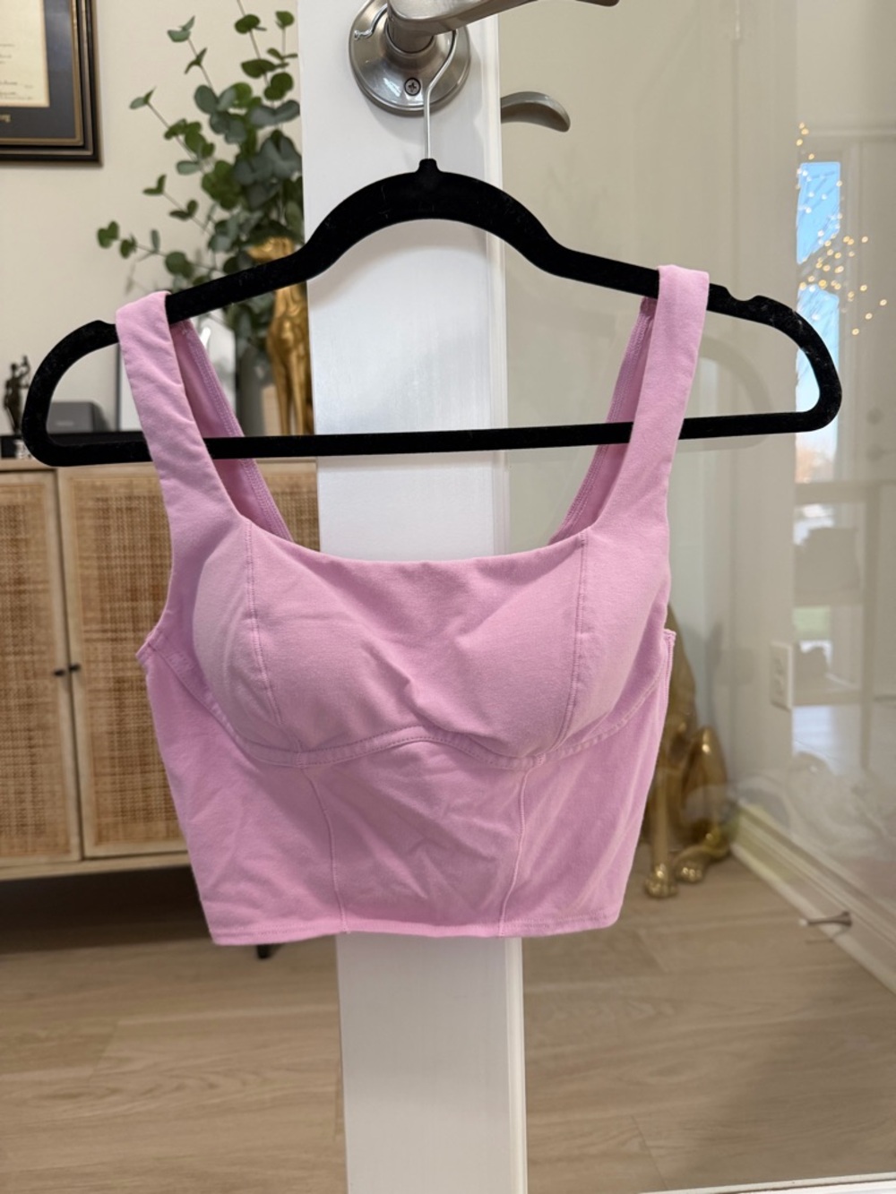 Victoria’s Secret PINK Pink Cropped Tank Corset Bralette
